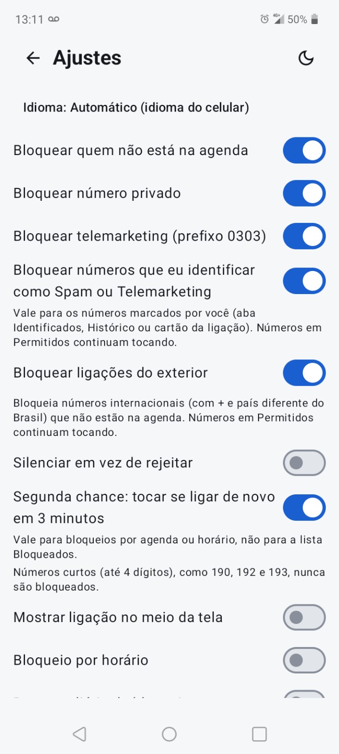 Regras do seu jeito — ShieldCall