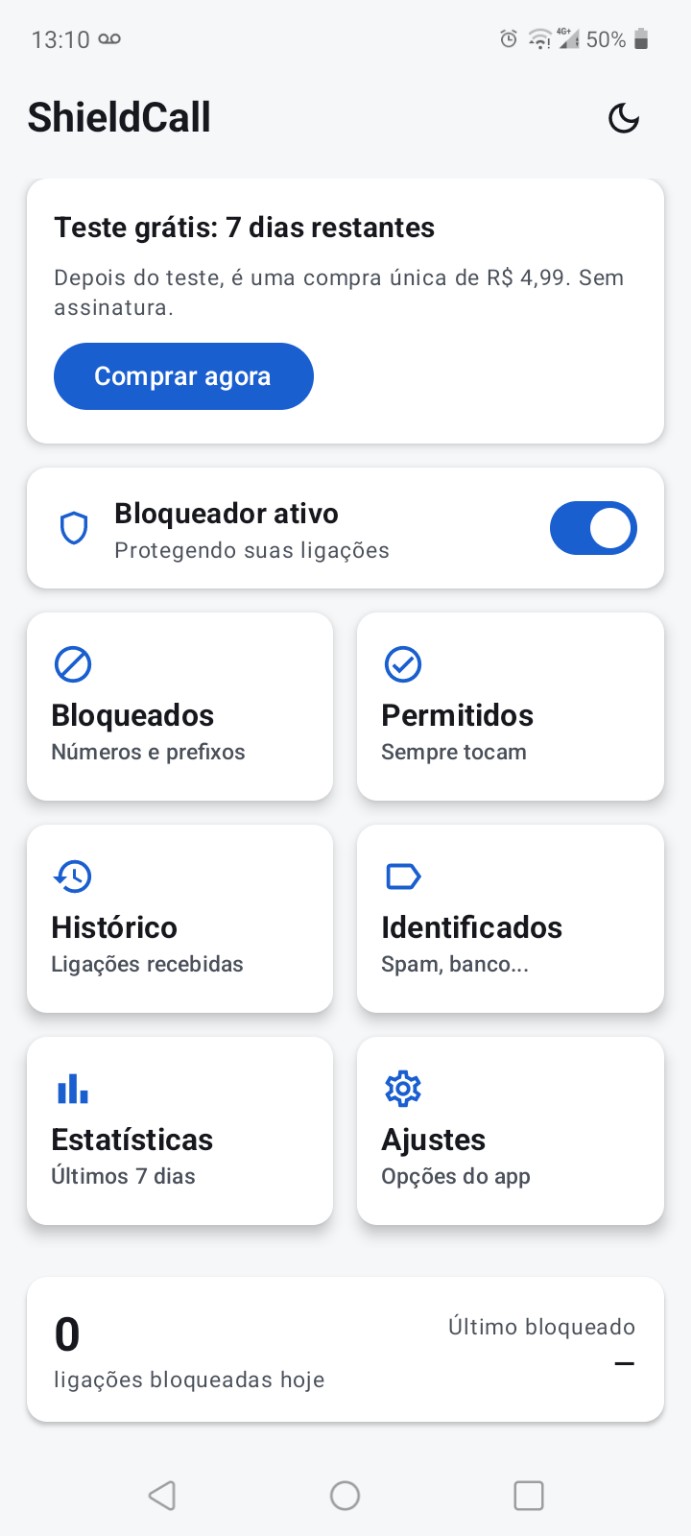 Claro ou escuro — ShieldCall